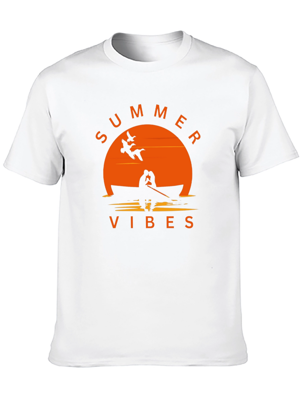Summer Vibes Graphic Tee - Black Cotton T-Shirt