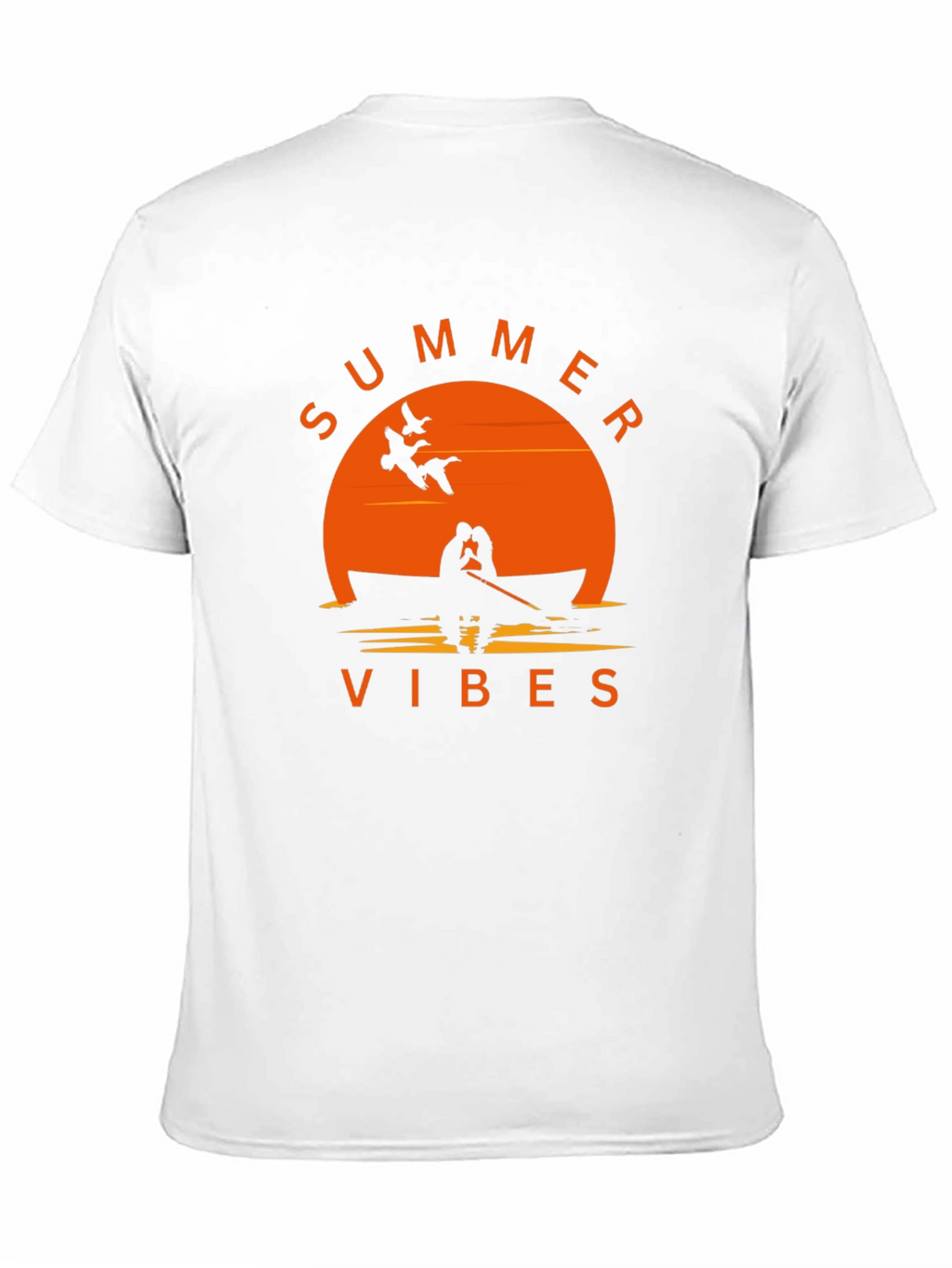 Summer Vibes Graphic Tee - Black Cotton T-Shirt