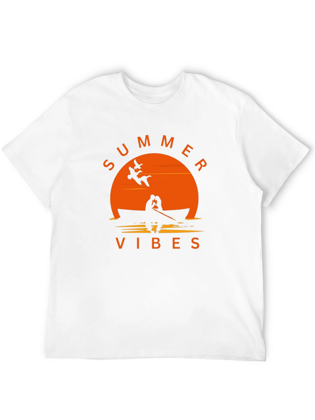 Summer Vibes Graphic Tee - Black Cotton T-Shirt