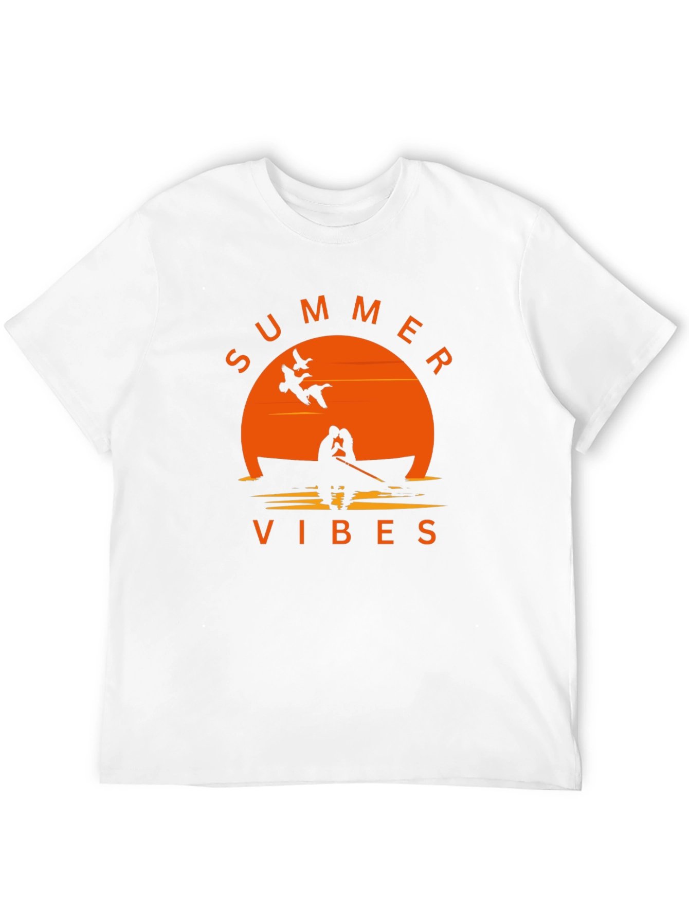Summer Vibes Graphic Tee - Black Cotton T-Shirt