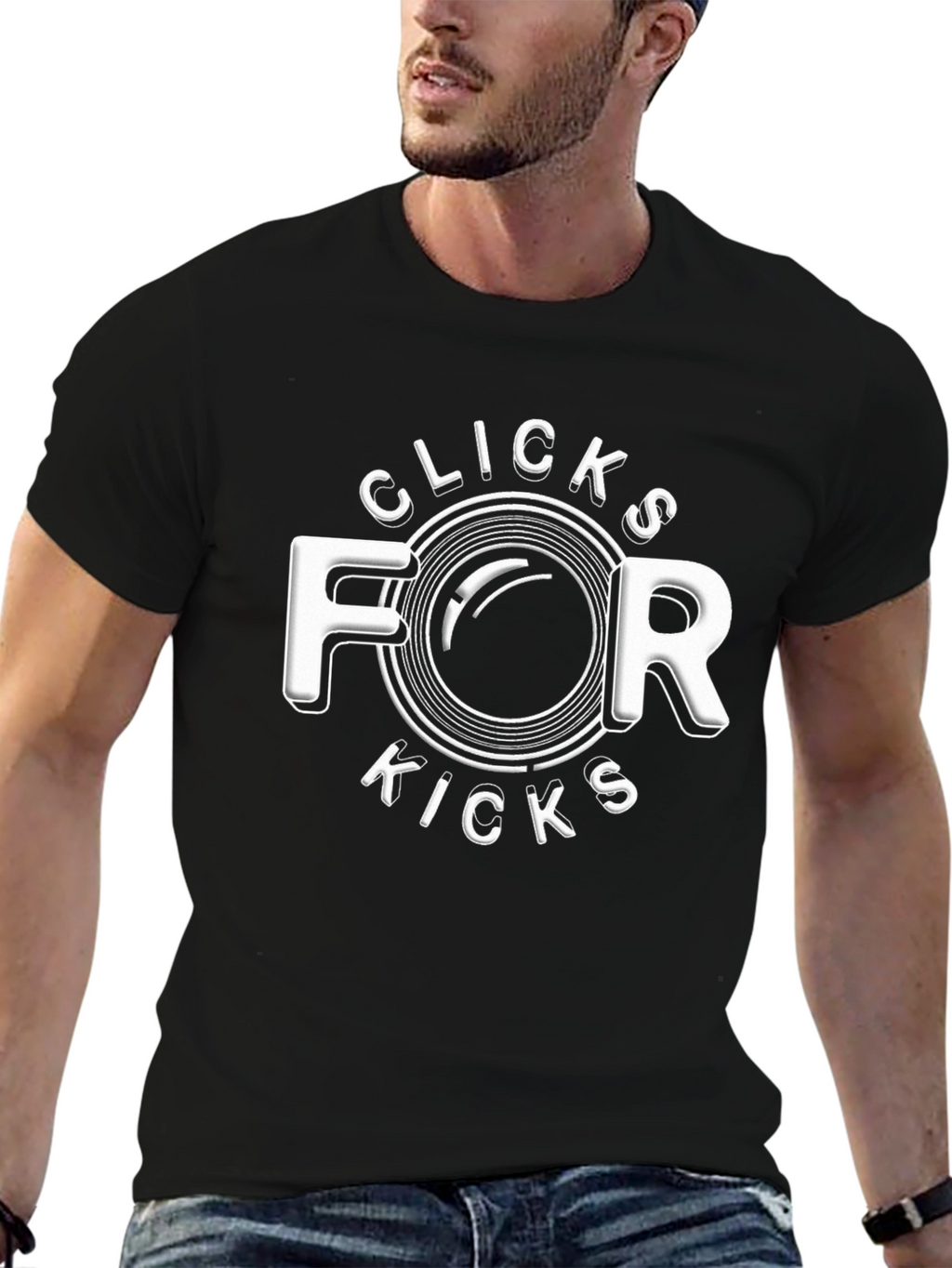 Clicks for Kicks Black Graphic Tee