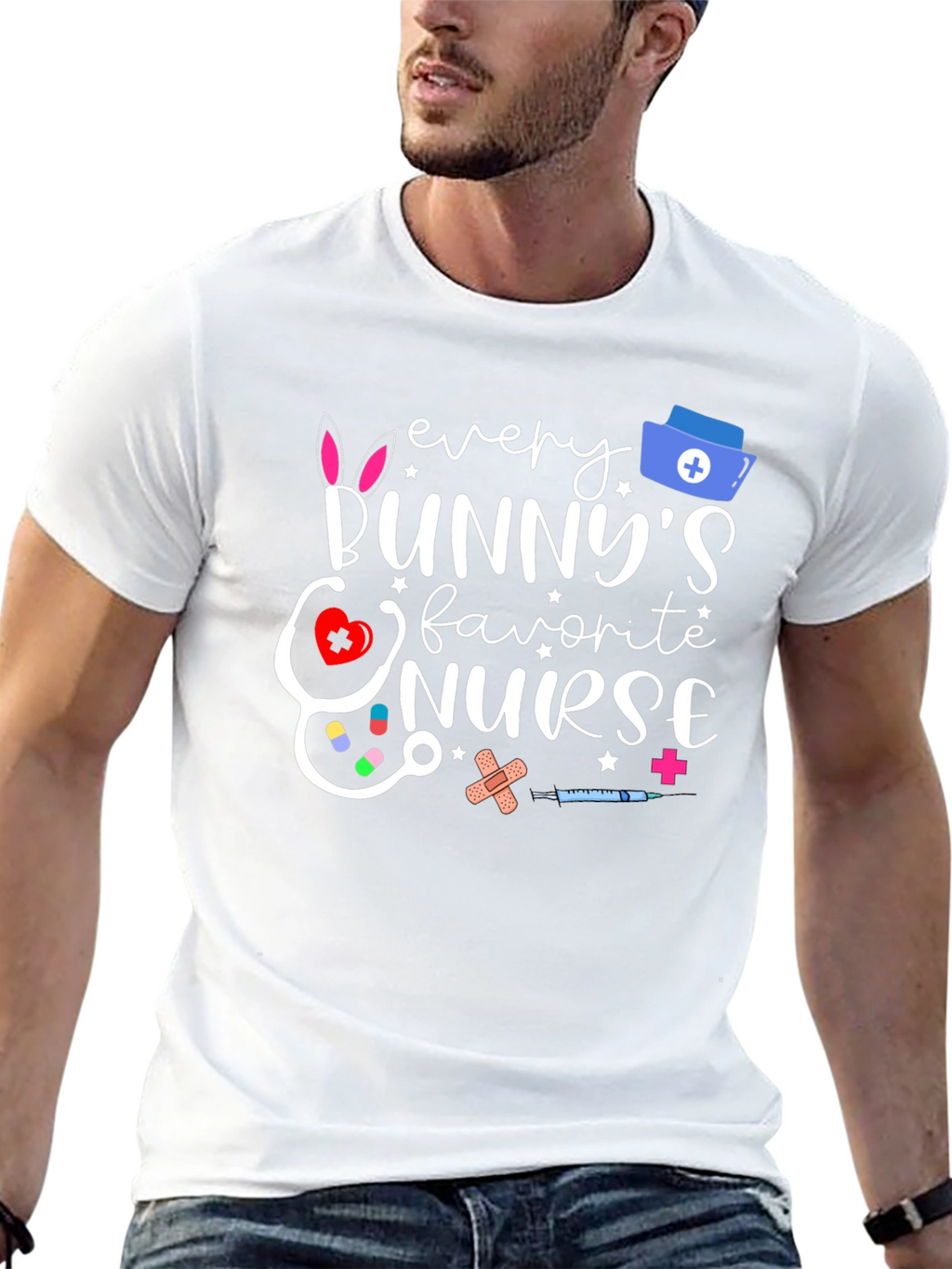 Bunnys Favorite Nurse Easter T-Shirt