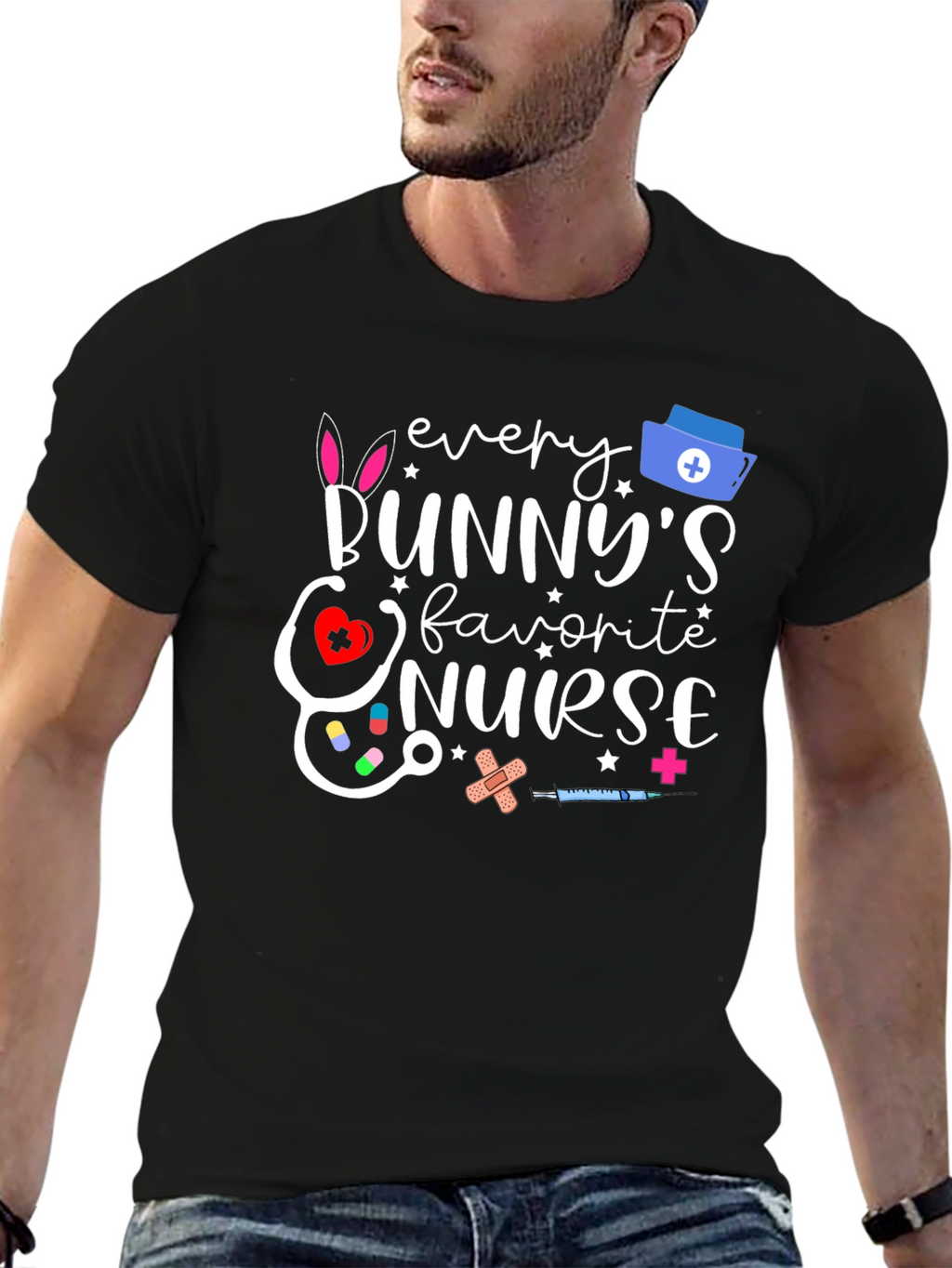 Bunnys Favorite Nurse Easter T-Shirt