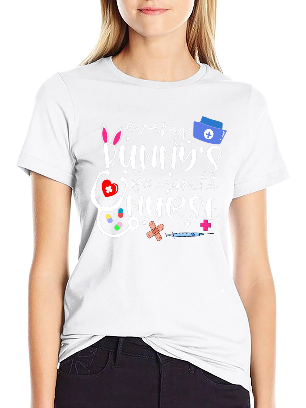 Bunnys Favorite Nurse Easter T-Shirt