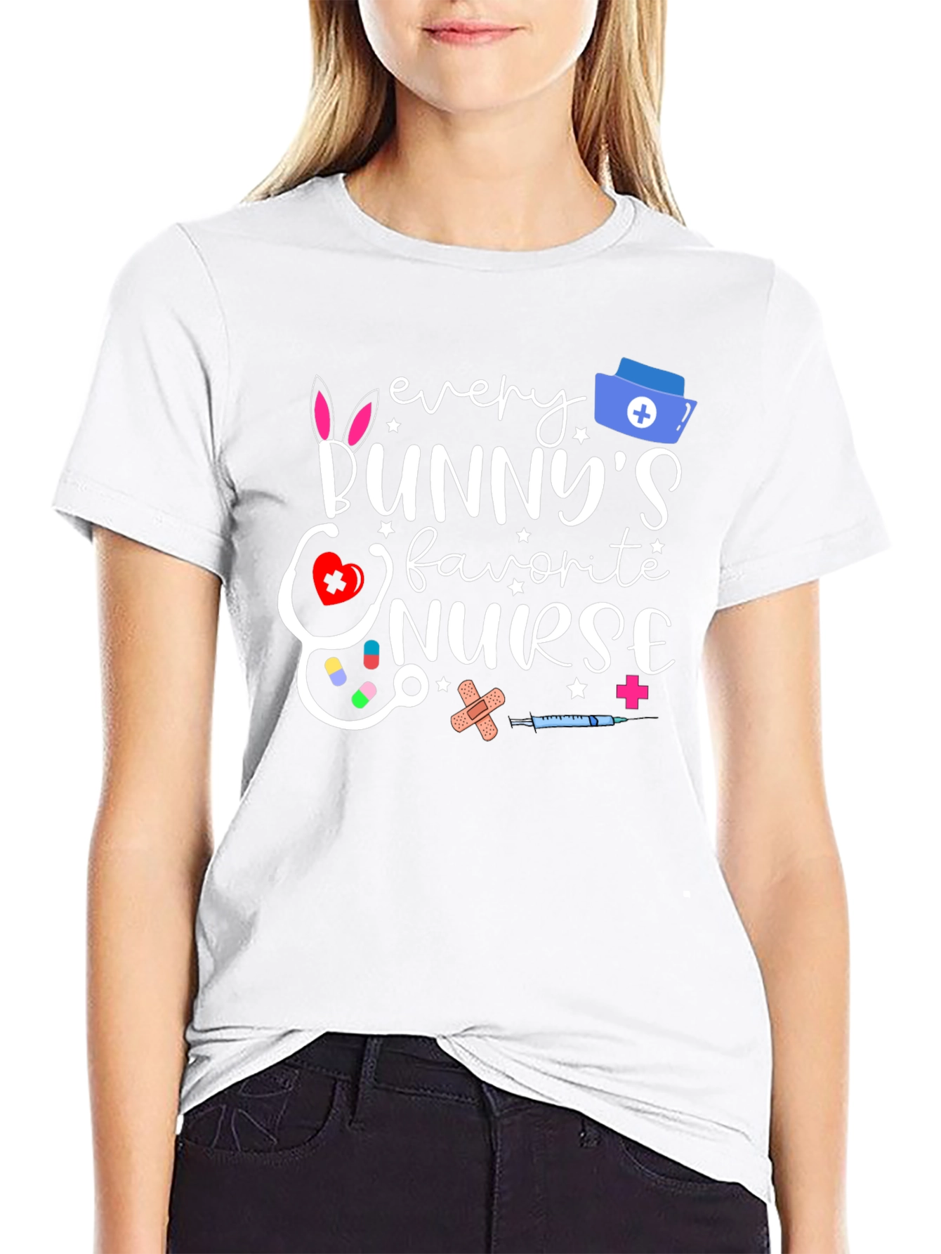 Bunnys Favorite Nurse Easter T-Shirt