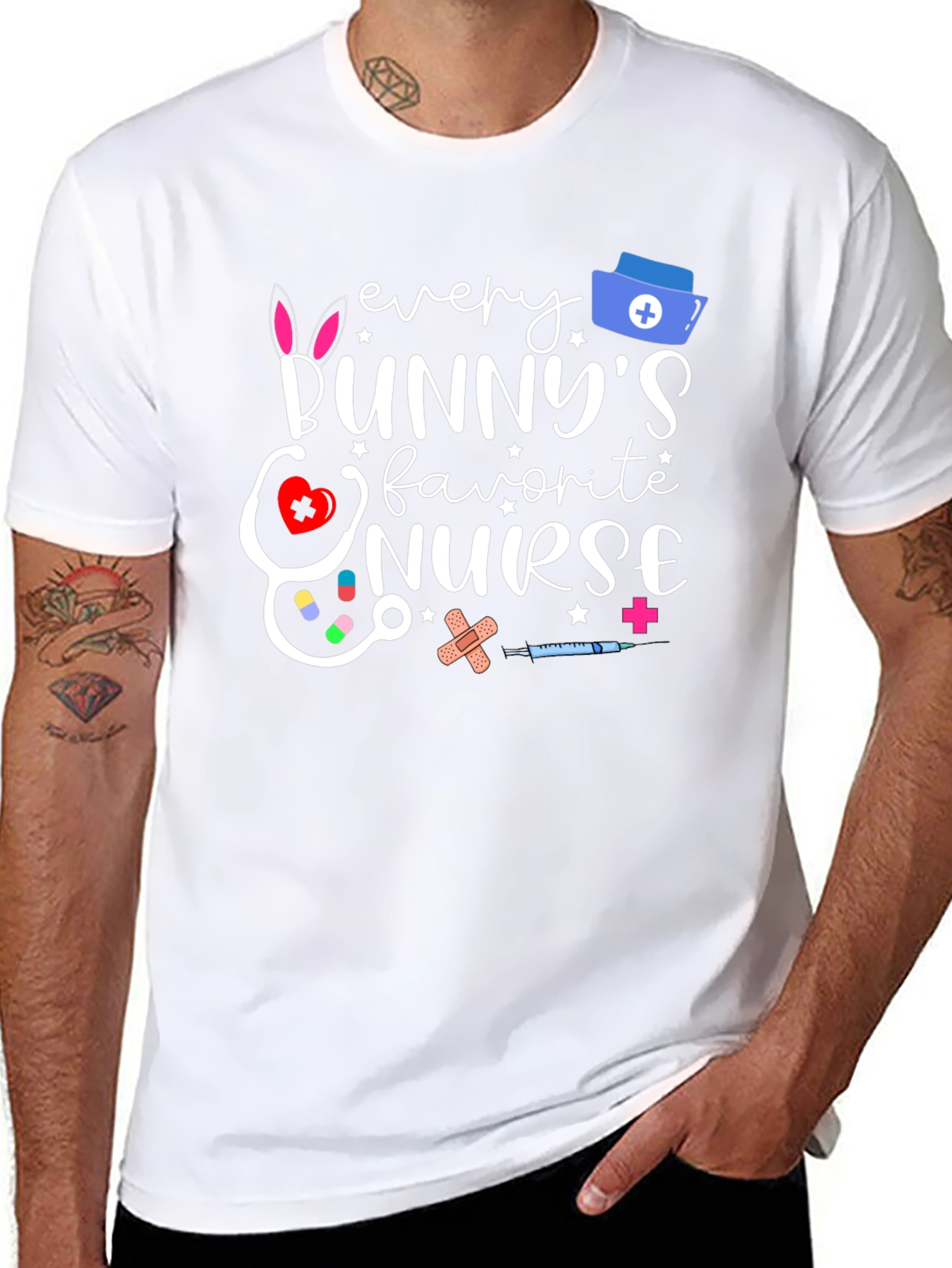 Bunnys Favorite Nurse Easter T-Shirt