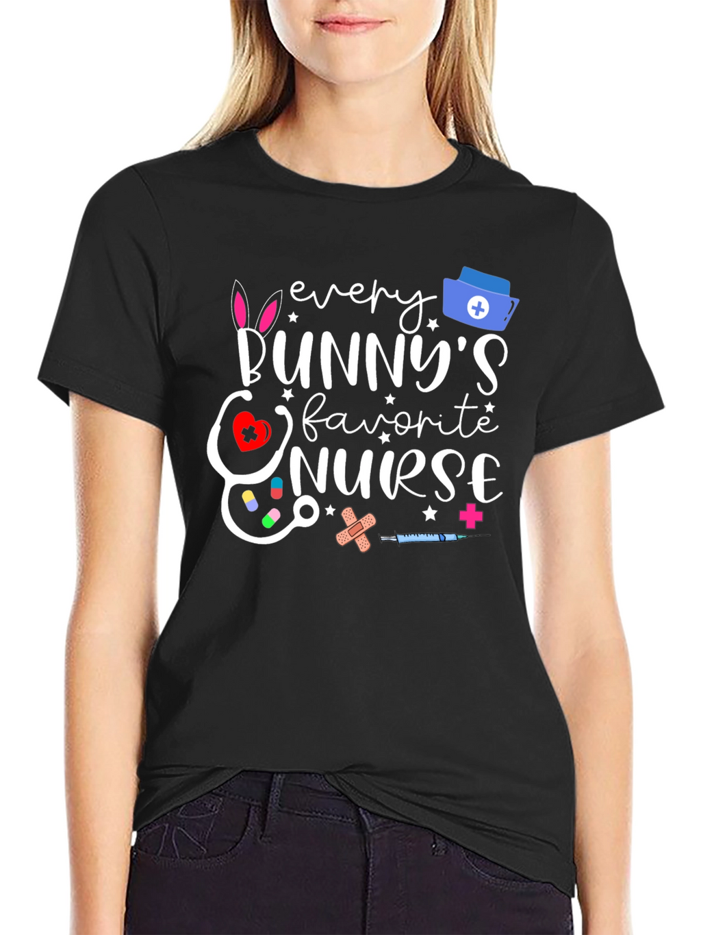 Bunnys Favorite Nurse Easter T-Shirt