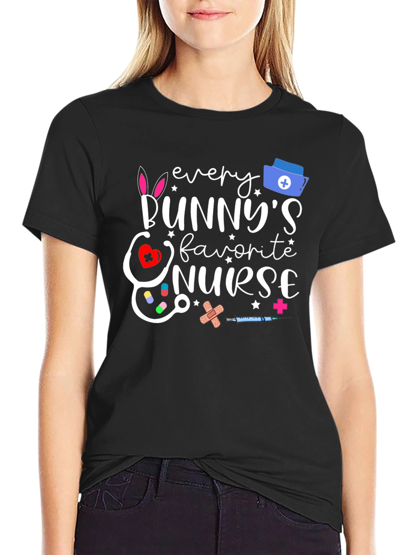 Bunnys Favorite Nurse Easter T-Shirt