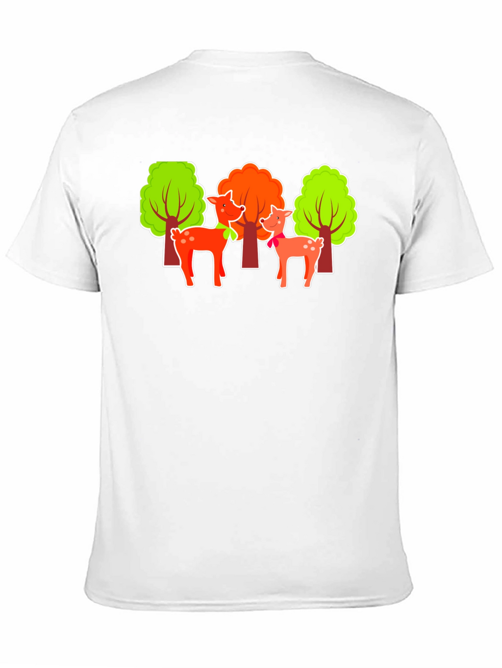 Deer & Trees Graphic Black T-Shirt