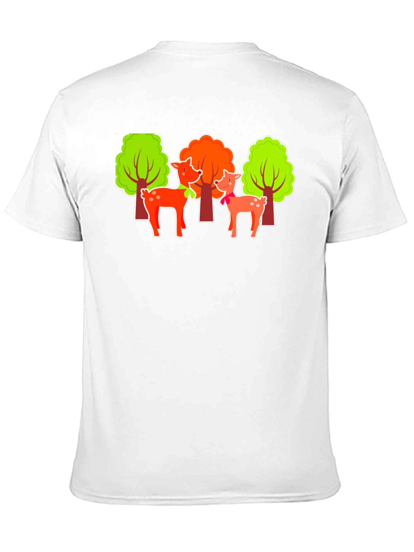 Deer & Trees Graphic Black T-Shirt