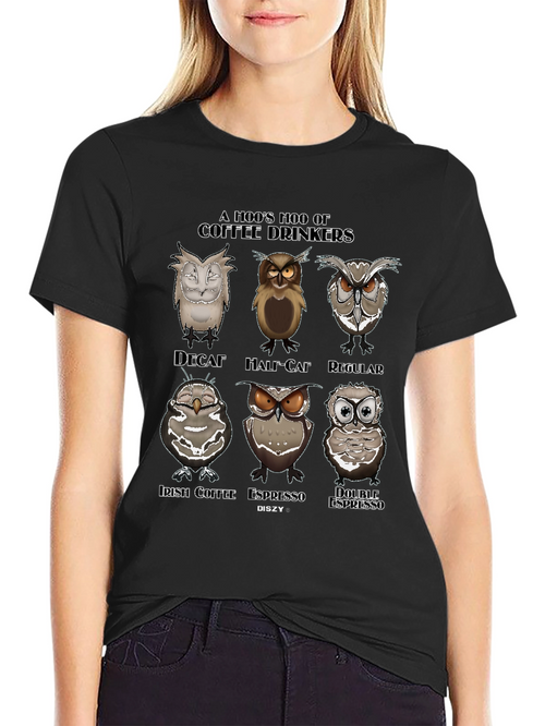 A Hoos Hoo of Coffee Drinkers Graphic T-Shirt