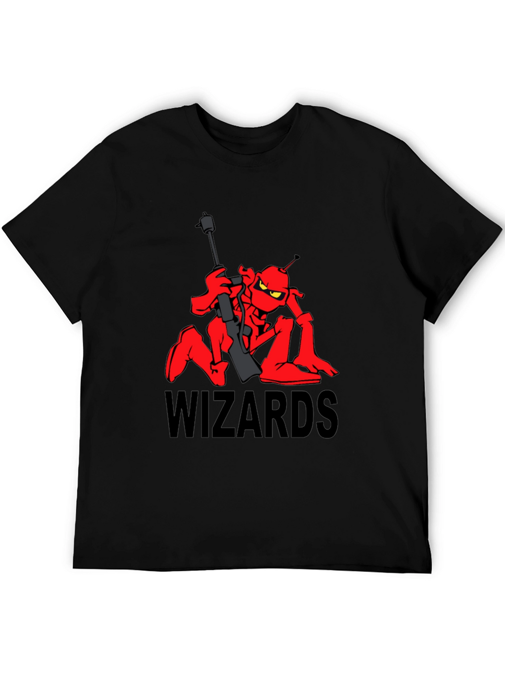 Wizards Cartoon T-Shirt - Red Alien Design