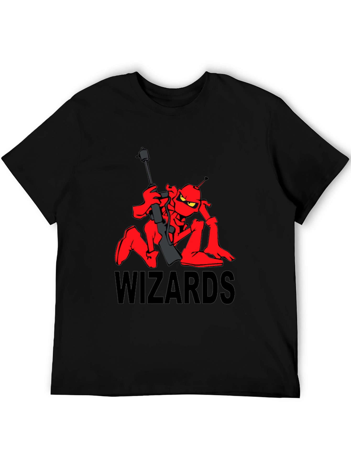 Wizards Cartoon T-Shirt - Red Alien Design
