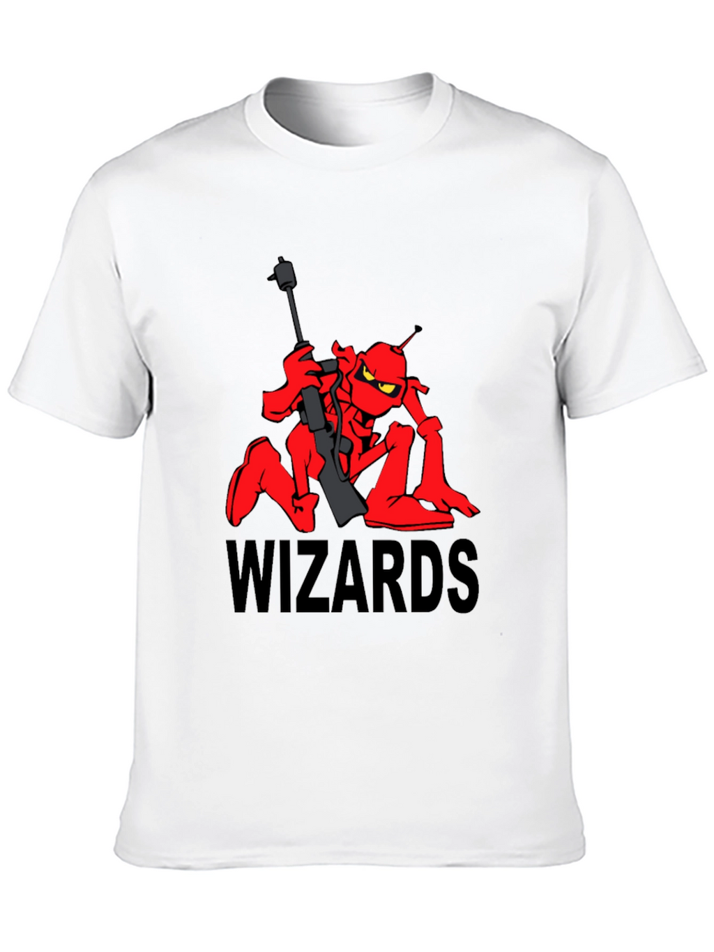 Wizards Cartoon T-Shirt - Red Alien Design