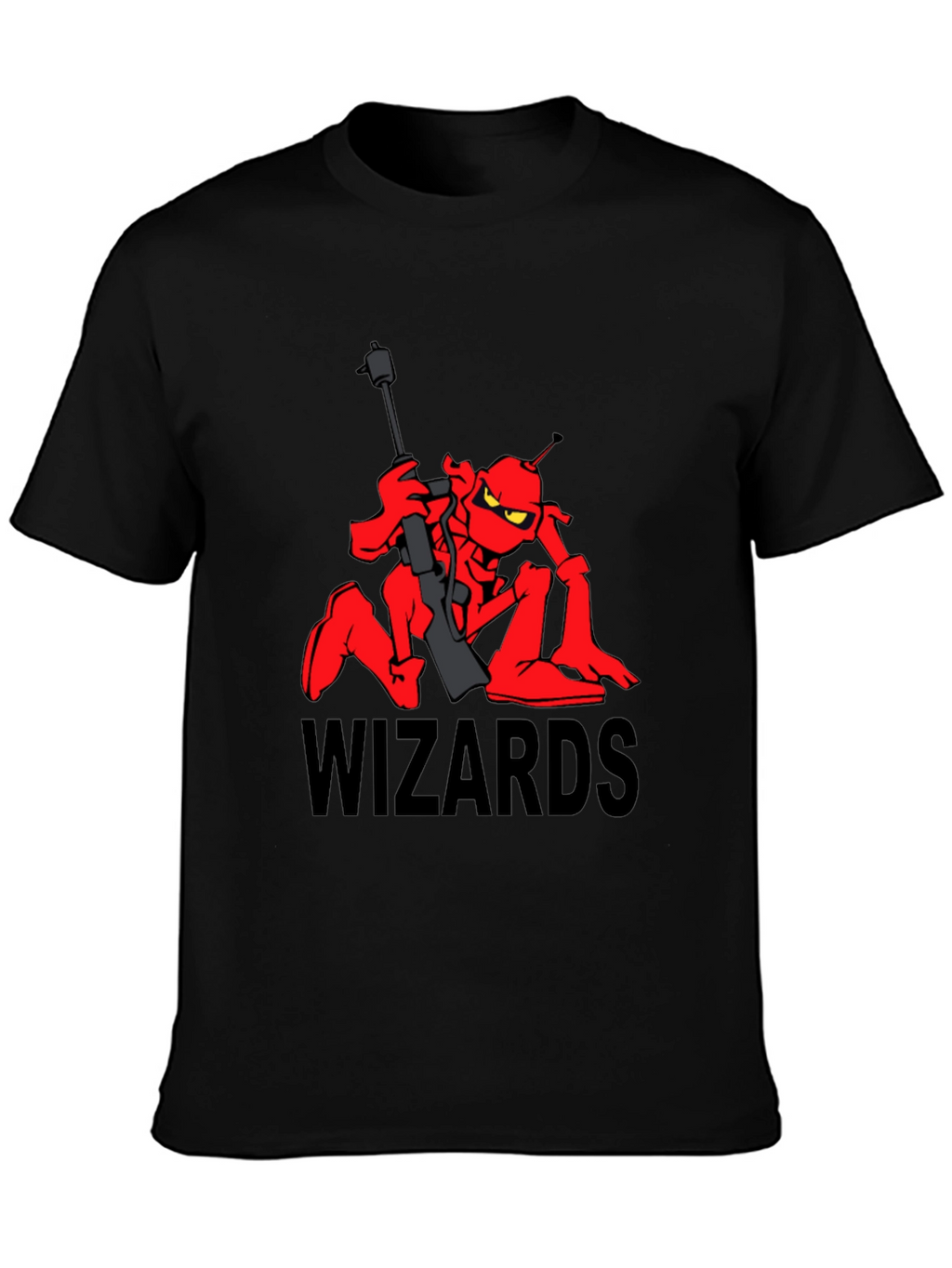 Wizards Cartoon T-Shirt - Red Alien Design