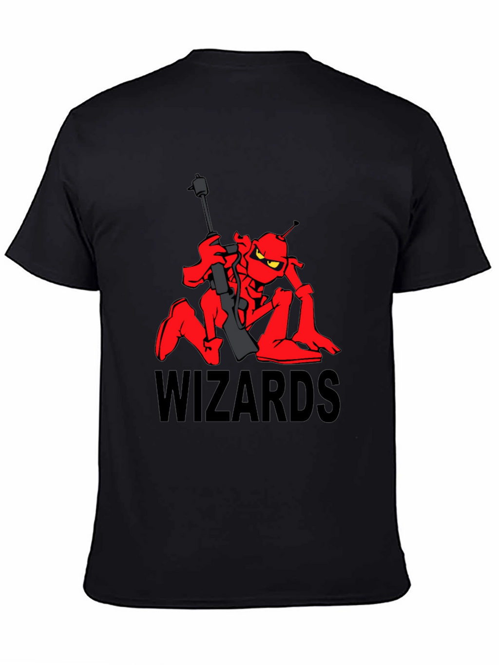 Wizards Cartoon T-Shirt - Red Alien Design