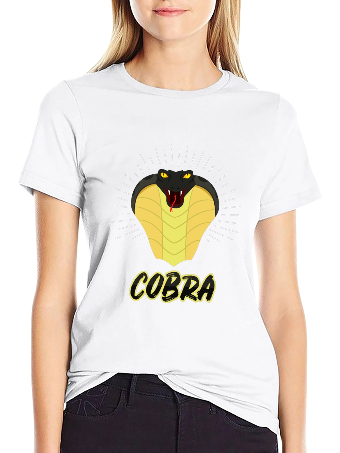 Cobra Graphic Print Crew Neck T-Shirt
