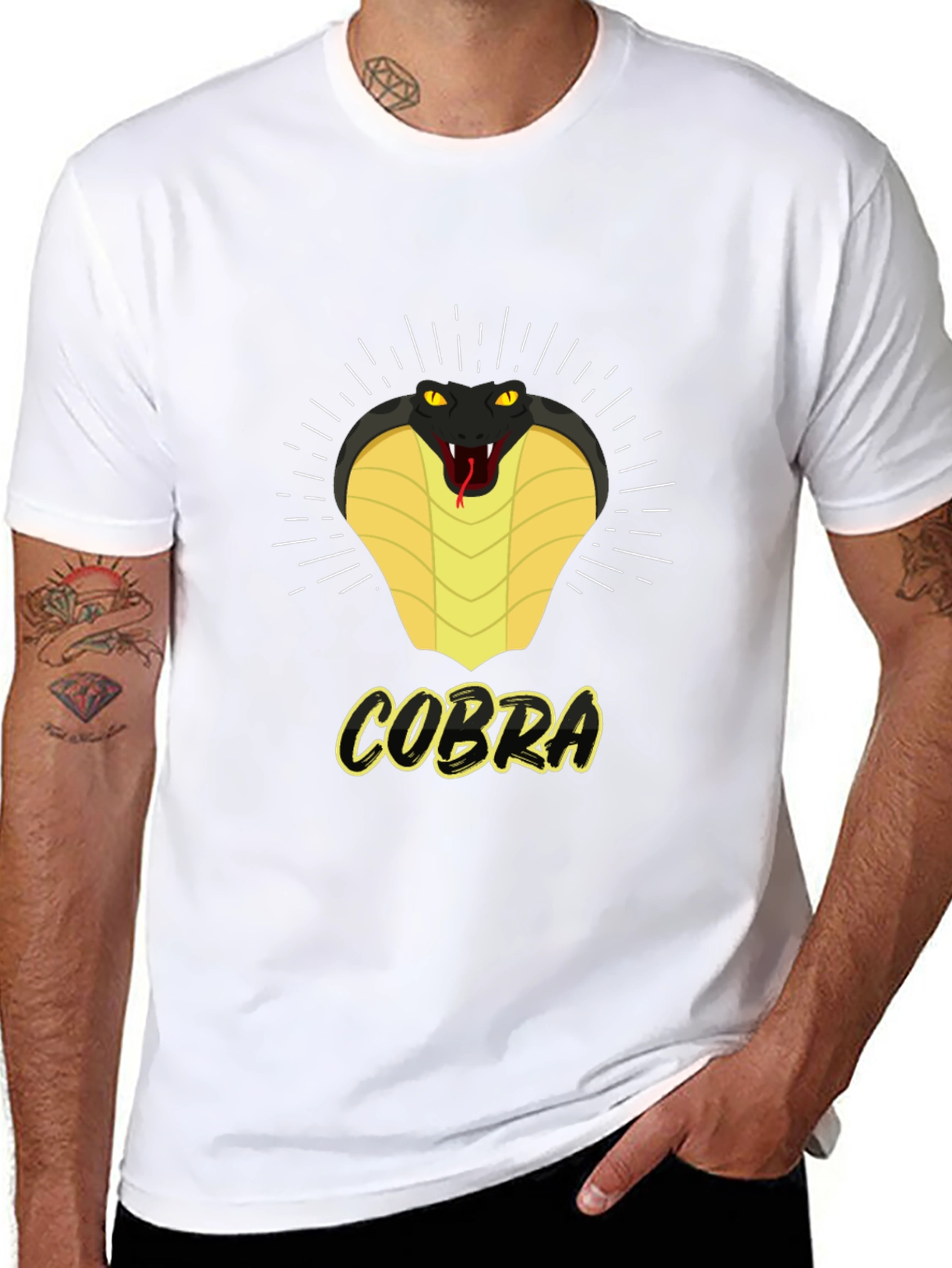 Cobra Graphic Print Crew Neck T-Shirt