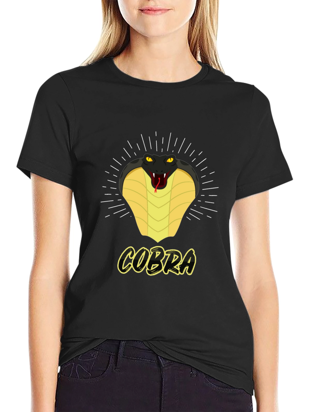 Cobra Graphic Print Crew Neck T-Shirt