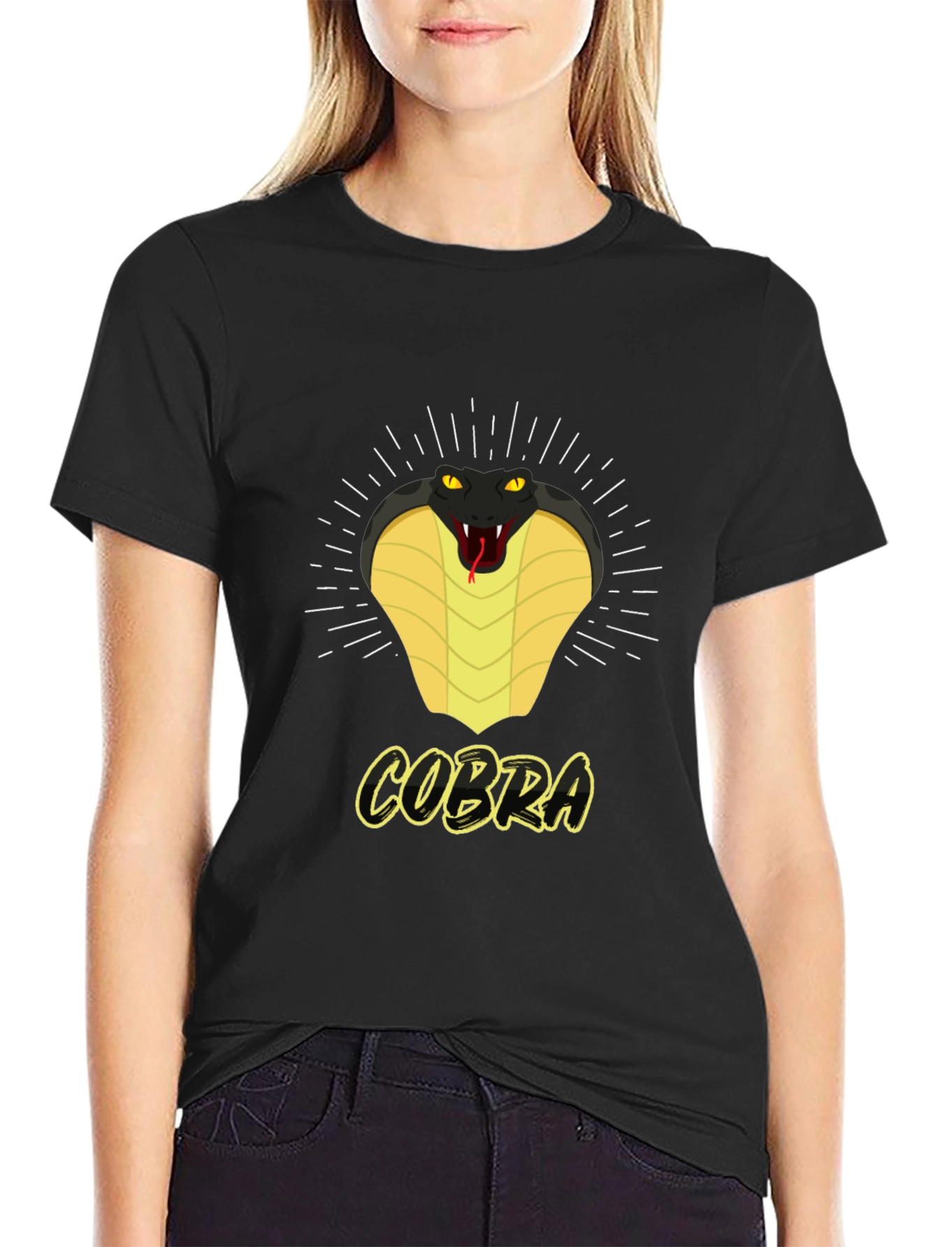 Cobra Graphic Print Crew Neck T-Shirt