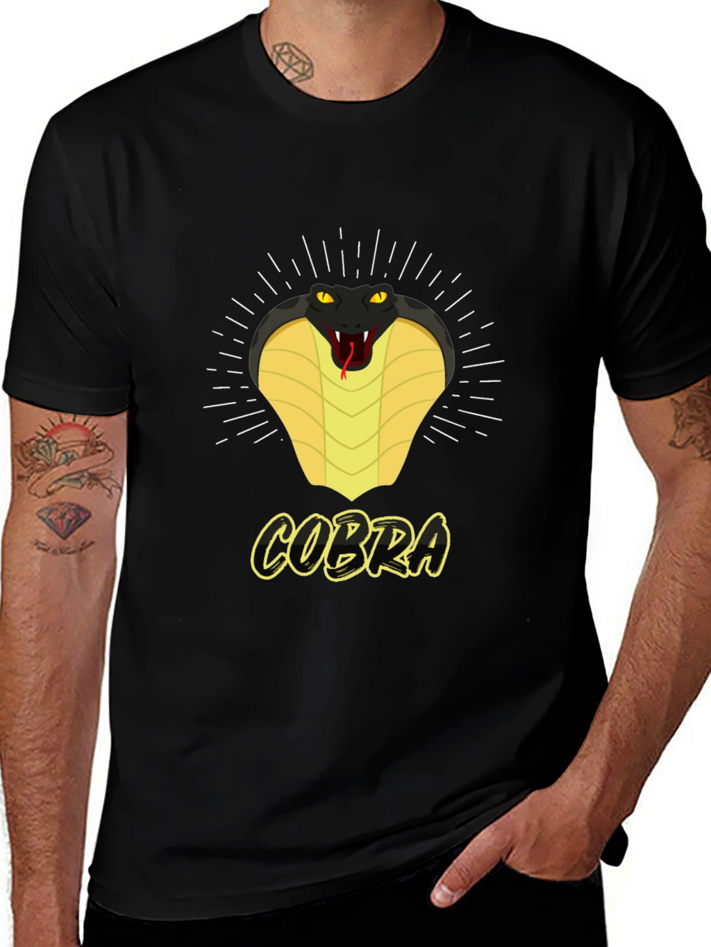 Cobra Graphic Print Crew Neck T-Shirt
