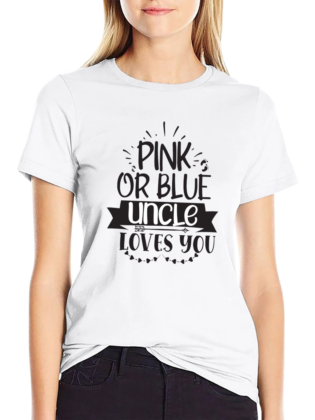 Pink or Blue Uncle Loves You T-Shirt