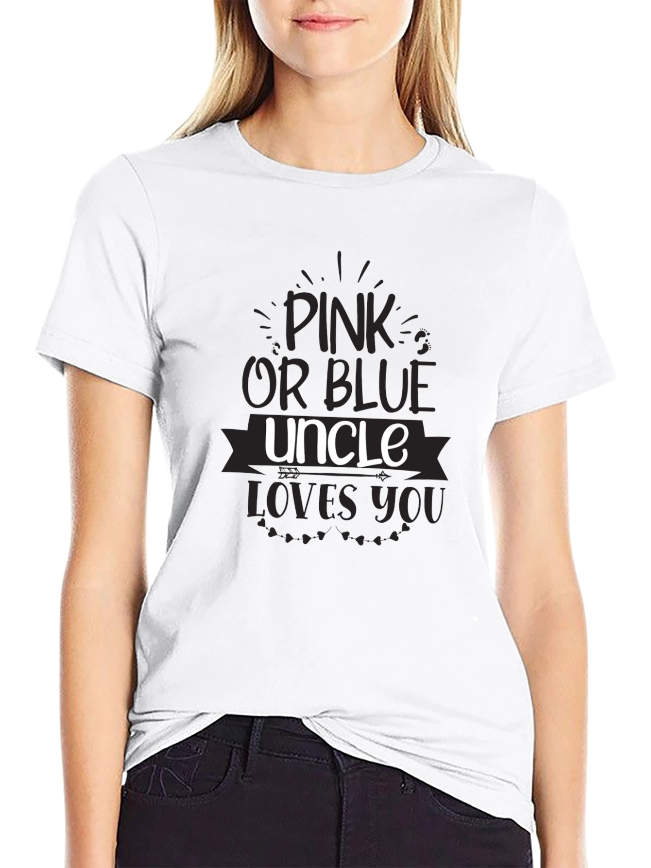 Pink or Blue Uncle Loves You T-Shirt