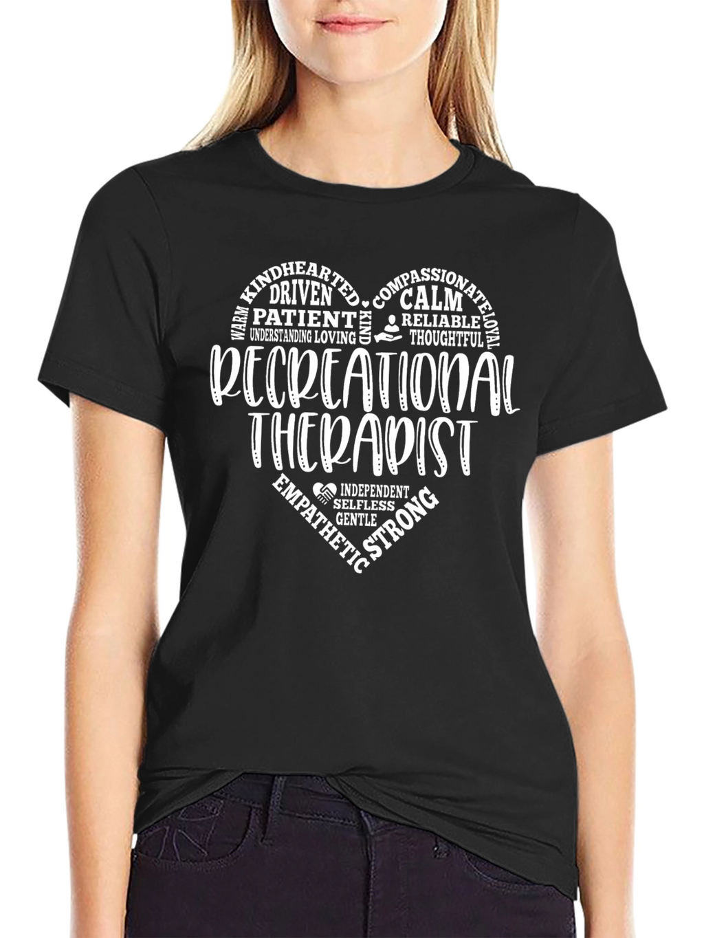 Recreational Therapist Heart Design T-Shirt