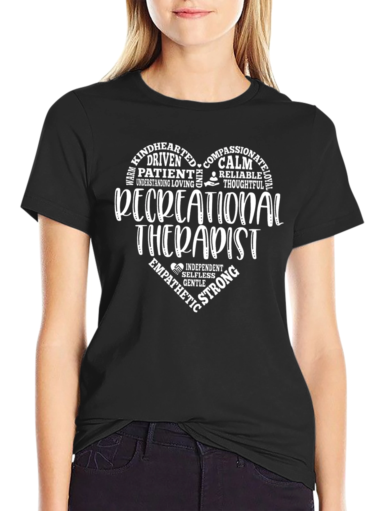 Recreational Therapist Heart Design T-Shirt