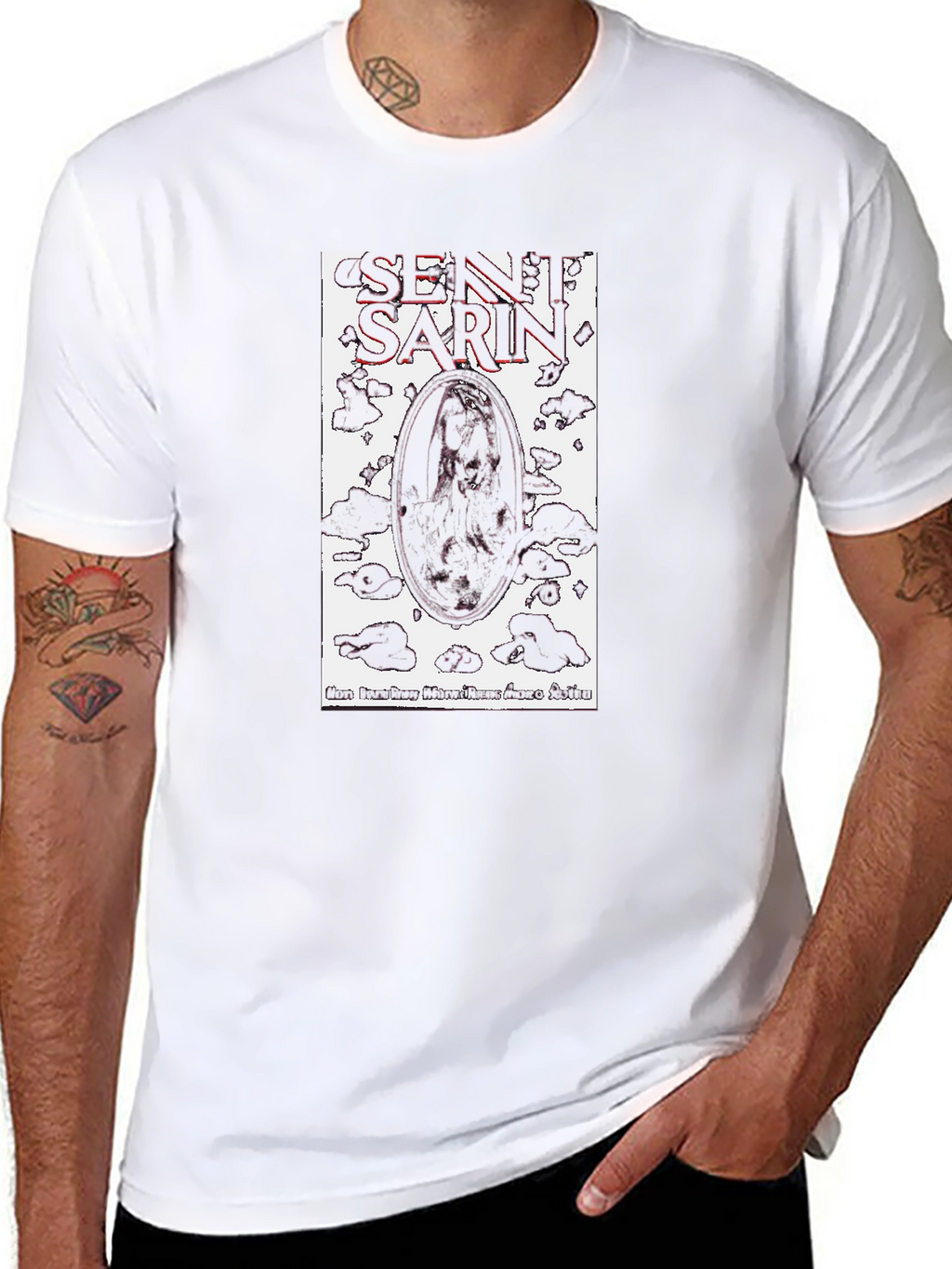 Sentient Sarin Graphic Tee - Black Cotton