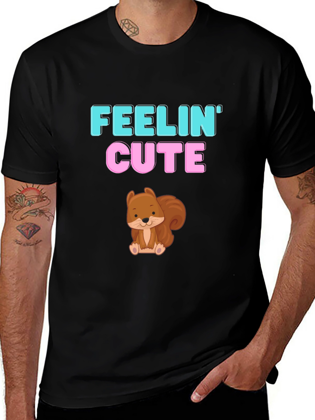Feelin Cute Squirrel Graphic Tee