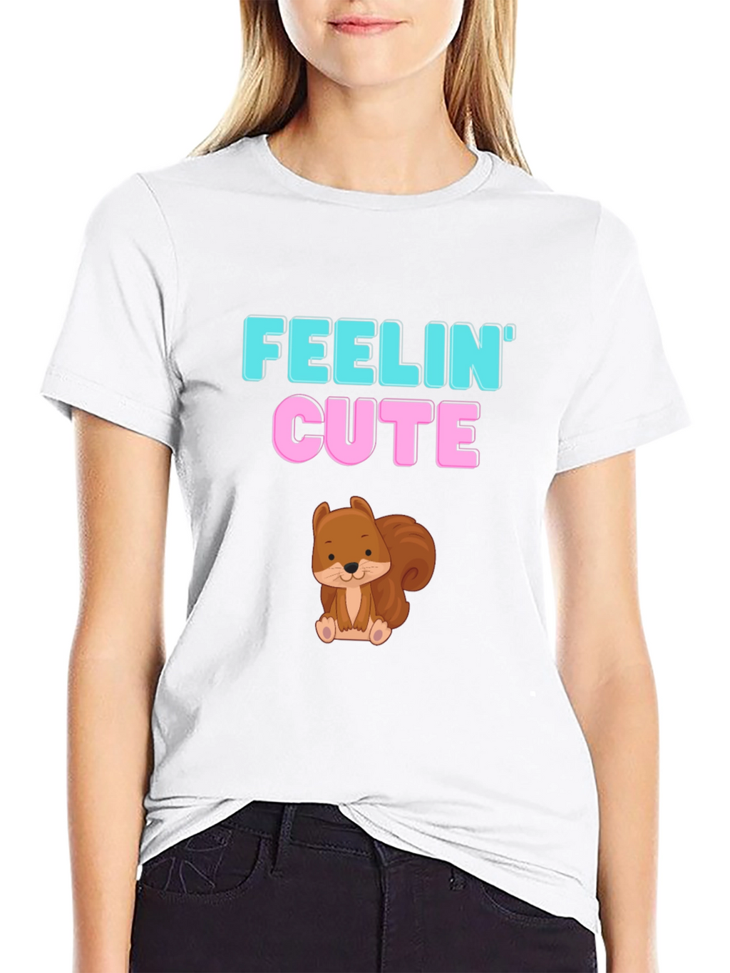 Feelin Cute Squirrel Graphic Tee