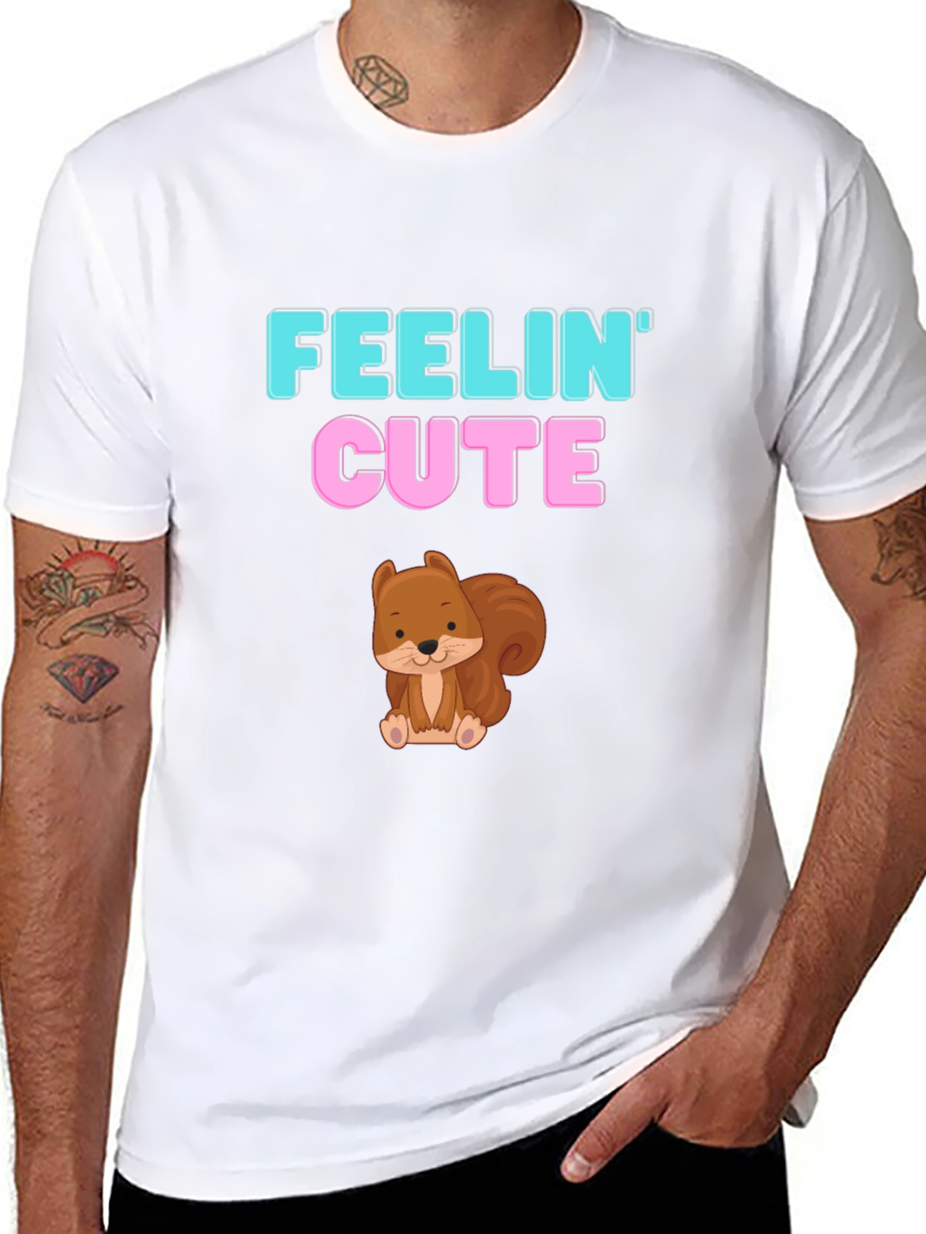 Feelin Cute Squirrel Graphic Tee