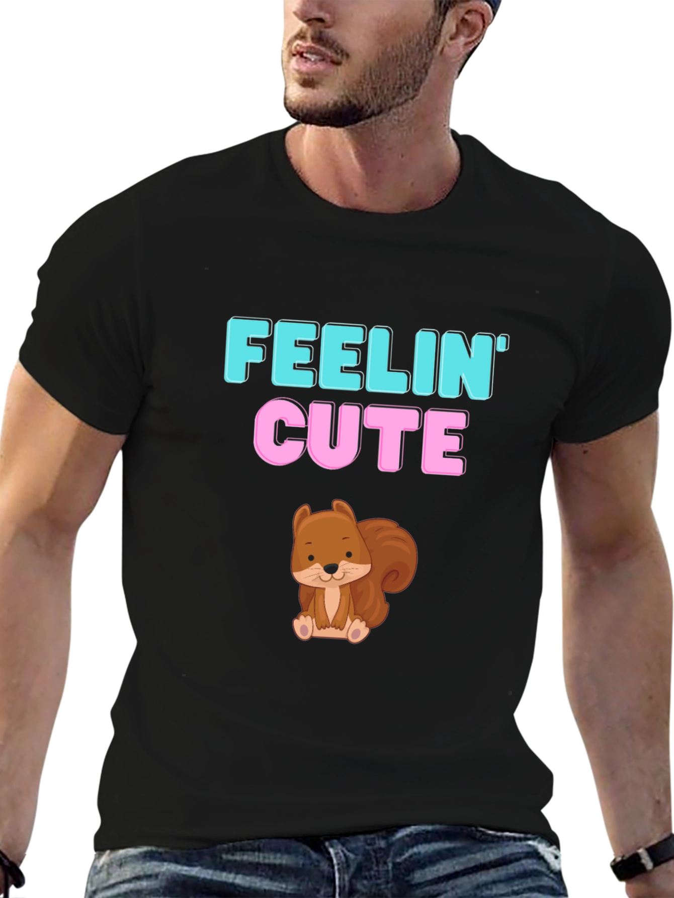 Feelin Cute Squirrel Graphic Tee