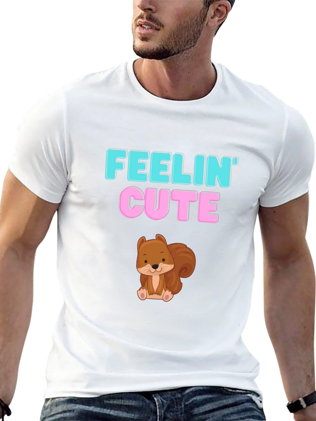 Feelin Cute Squirrel Graphic Tee