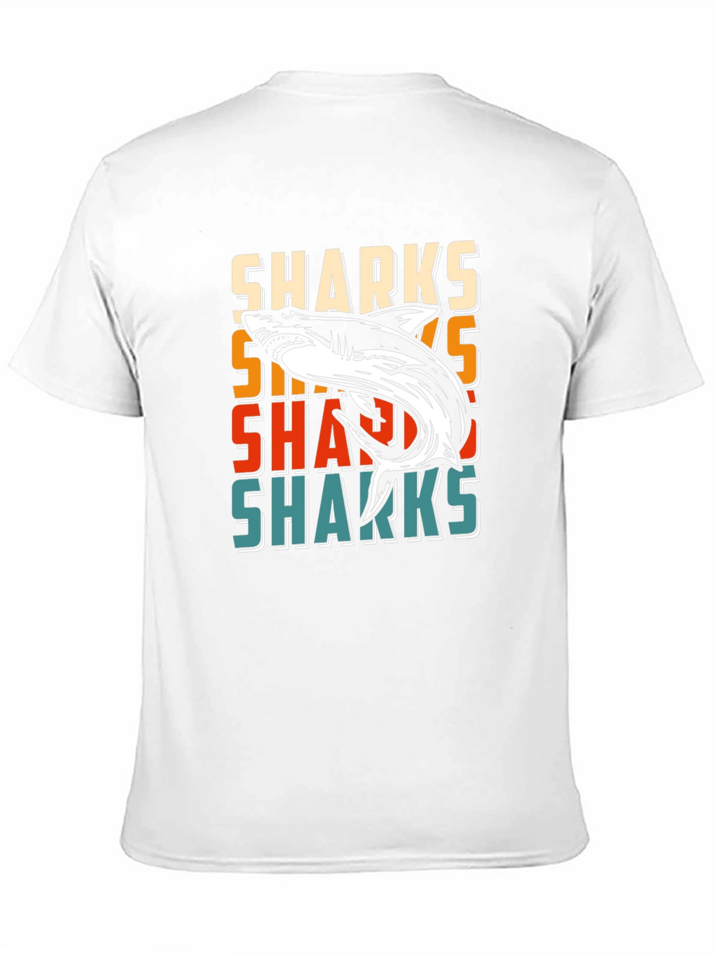 Retro Sharks Graphic Tee - Cool Casual T-Shirt