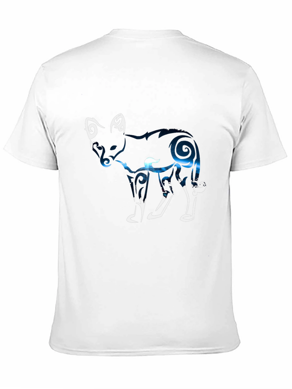 Abstract Fox Graphic Tee - Black