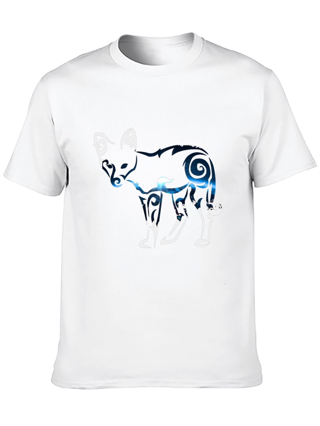 Abstract Fox Graphic Tee - Black