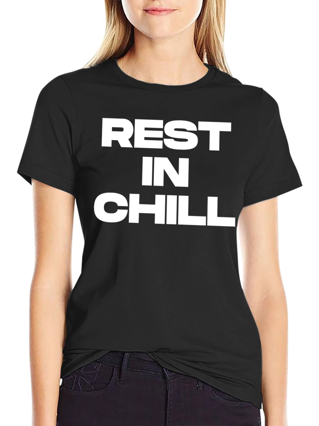 Rest in Chill Black Graphic T-Shirt