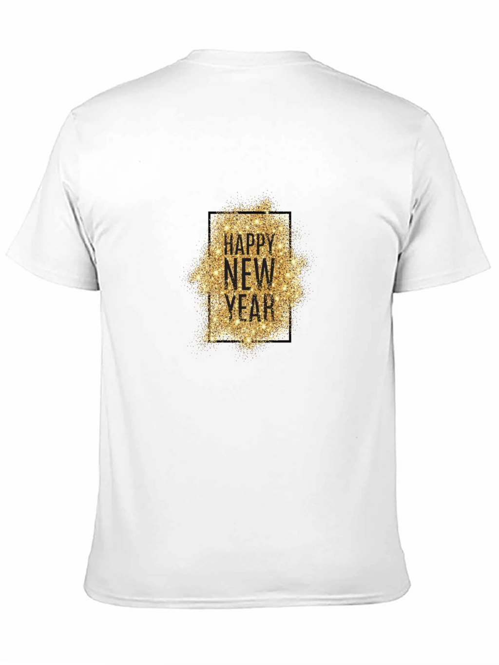 Happy New Year T-Shirt - Gold Glitter Design