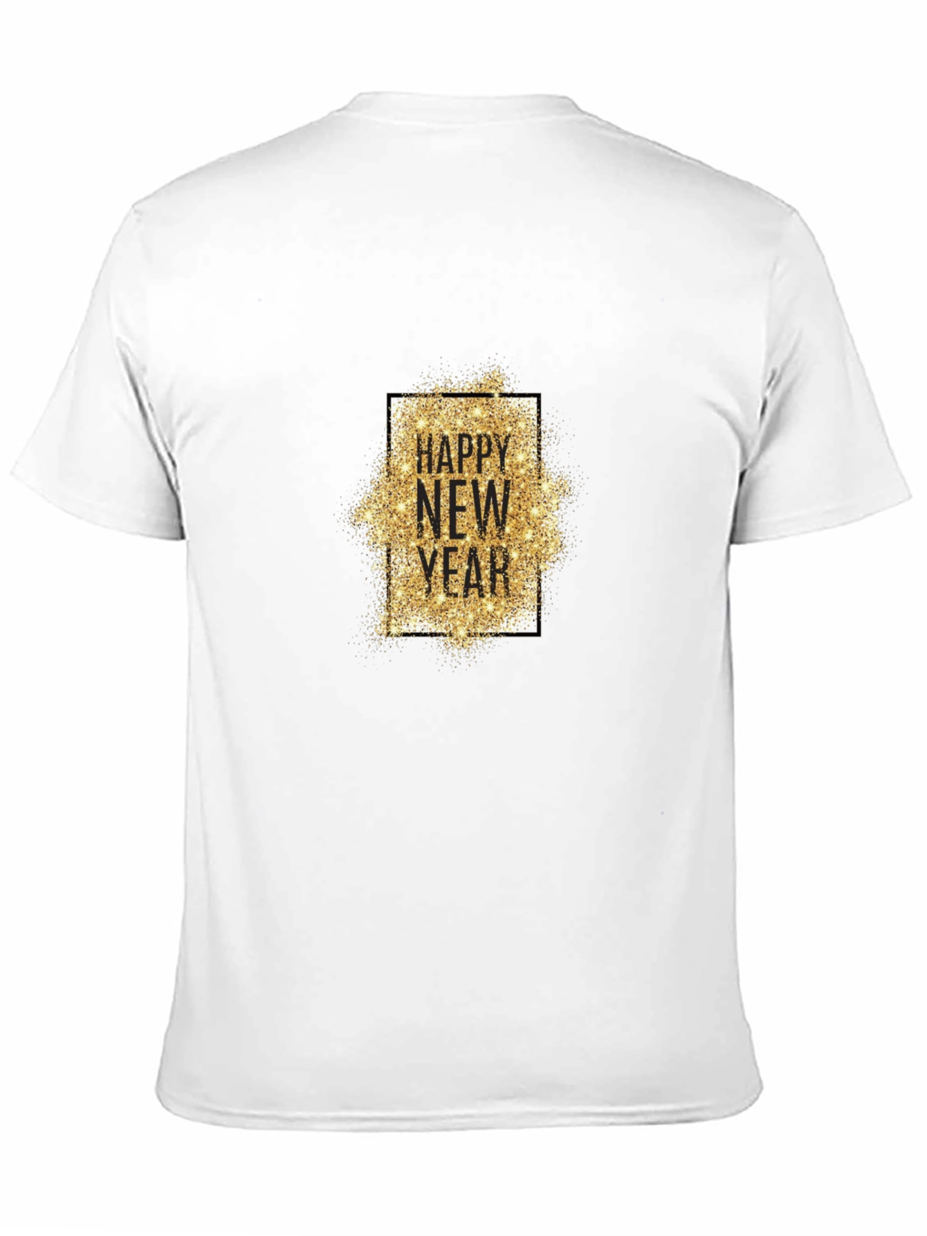 Happy New Year T-Shirt - Gold Glitter Design