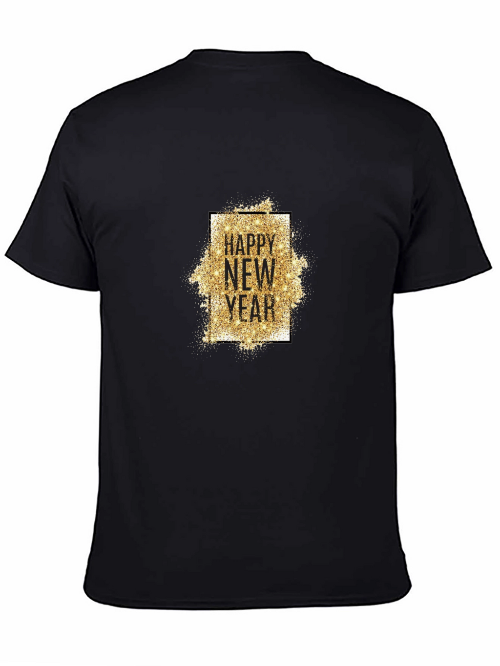 Happy New Year T-Shirt - Gold Glitter Design