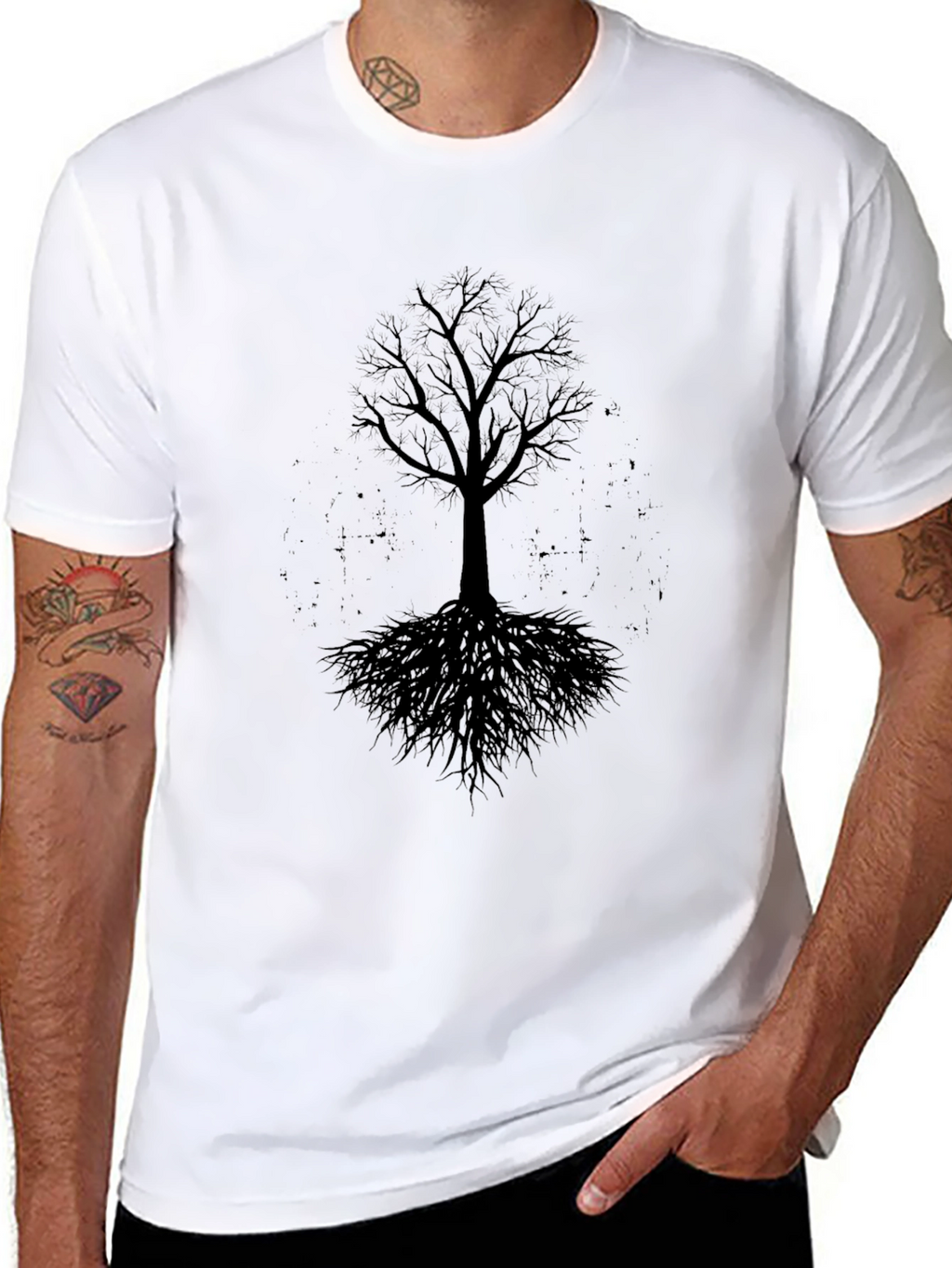 Dark Tree Graphic Tee - Mens Black T-Shirt