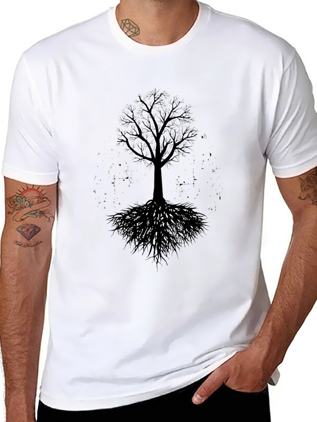 Dark Tree Graphic Tee - Mens Black T-Shirt