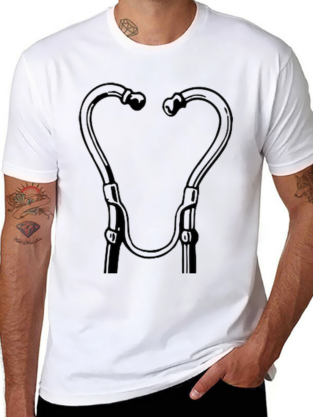 Stethoscope Graphic Tee - Medical Humor Shirt