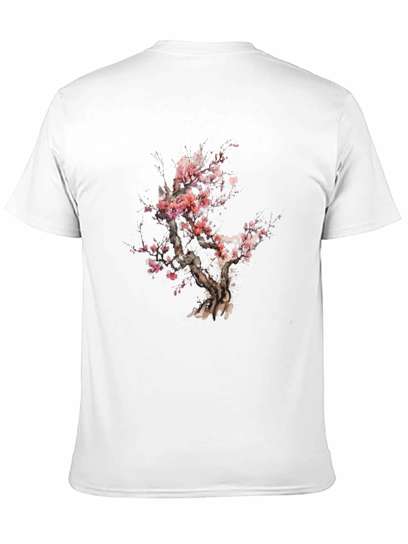 Cherry Blossom Tree Graphic Black T-Shirt