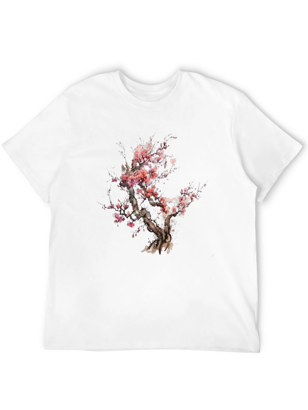Cherry Blossom Tree Graphic Black T-Shirt