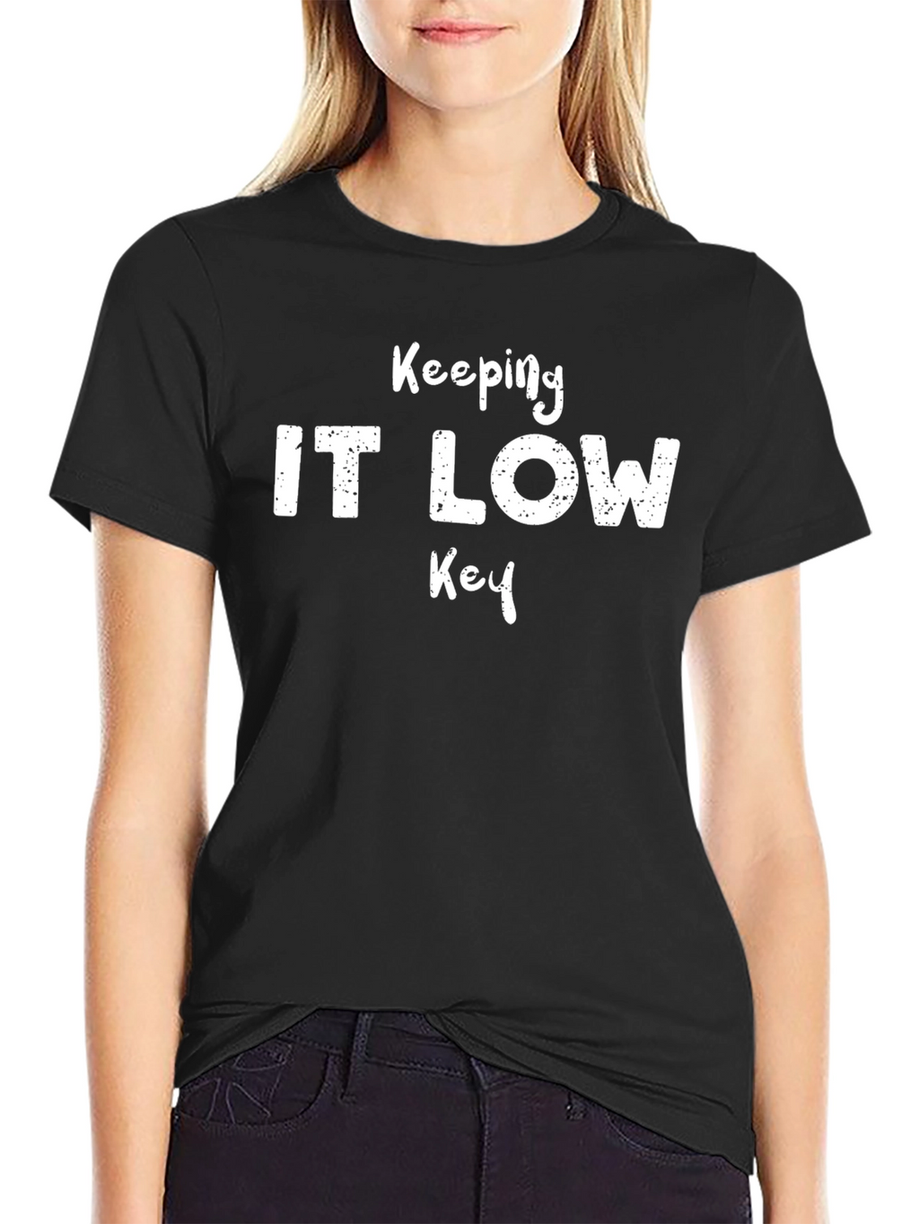 Keeping It Low Key Mens Black T-Shirt