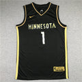 Men's Minnesota Timberwolves Anthony Edwards #1 Black Swingman Jerseys
