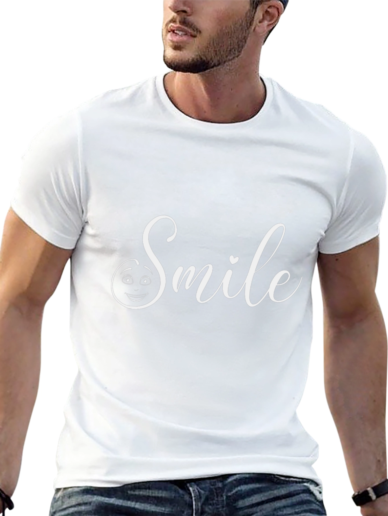 Smile Graphic Tee -  Unisex Black T-Shirt